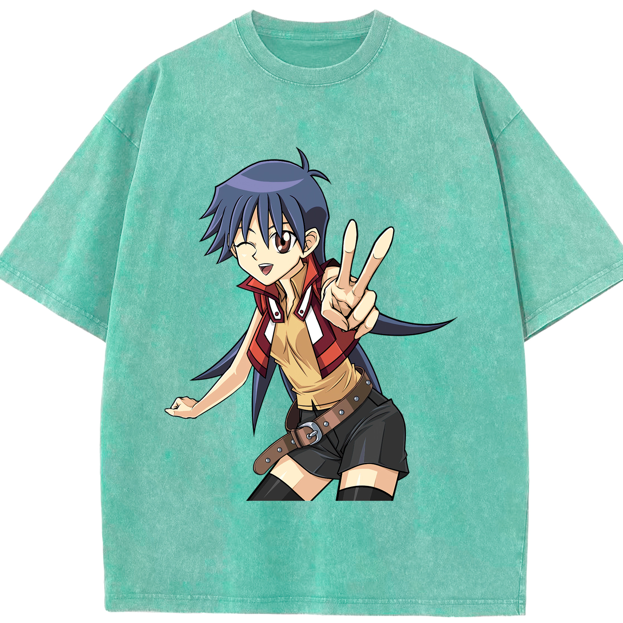 （画像用） 遊☆戯☆王 Yu-Gi-Oh! 綿100% ヴィンテージ風 半袖Tシャツ（フロントプリント）